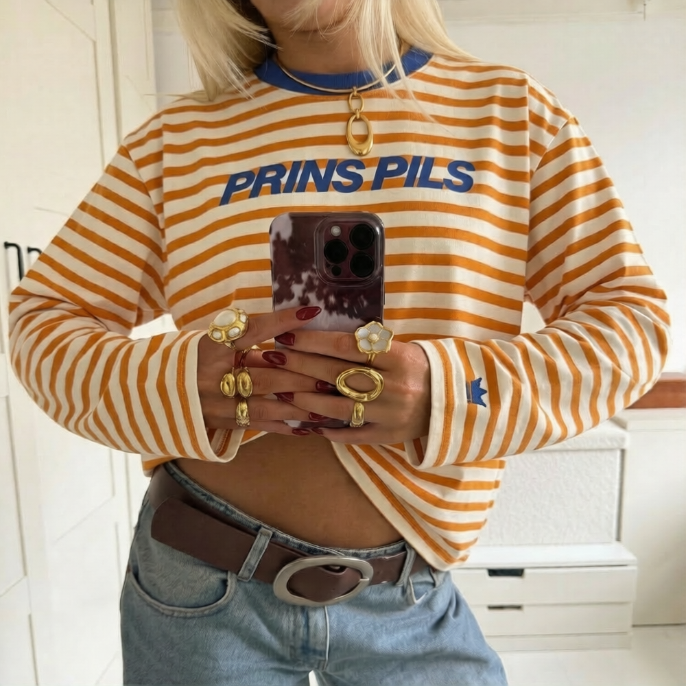 Striped Longsleeve - Oranje
