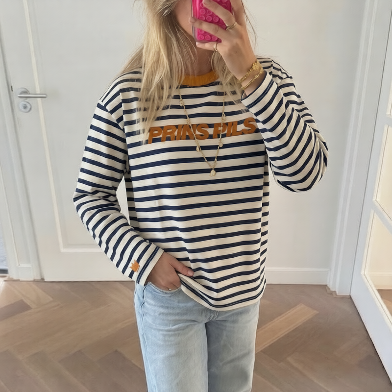 Striped Longsleeve - Blauw