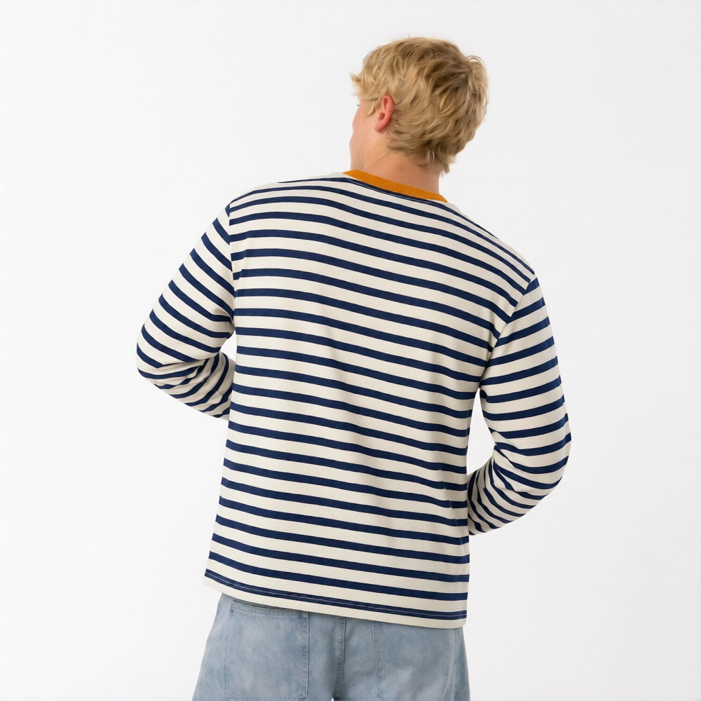 Striped Longsleeve - Blauw